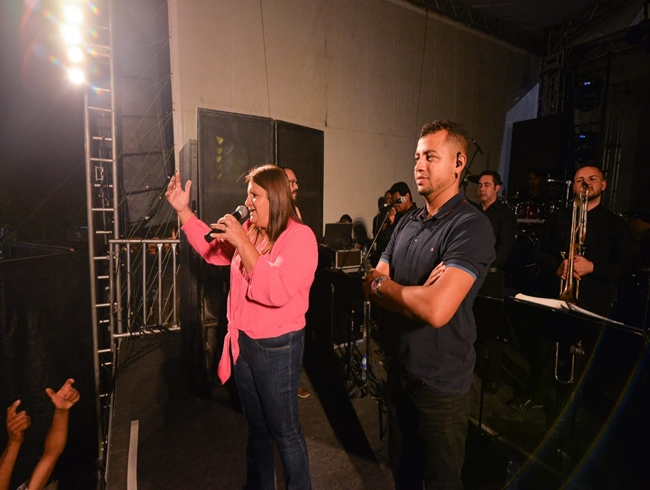 Prefeita Ziane Costa e secretário de Cultura, Felipe Eduardo, estiveram presente no evento